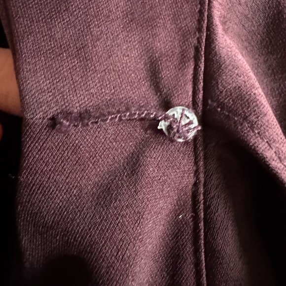 BHLDN Tansy Satin Charmeuse Deep Purple True Wrap Formal Maxi Dress Size 10 - Picture 11 of 17